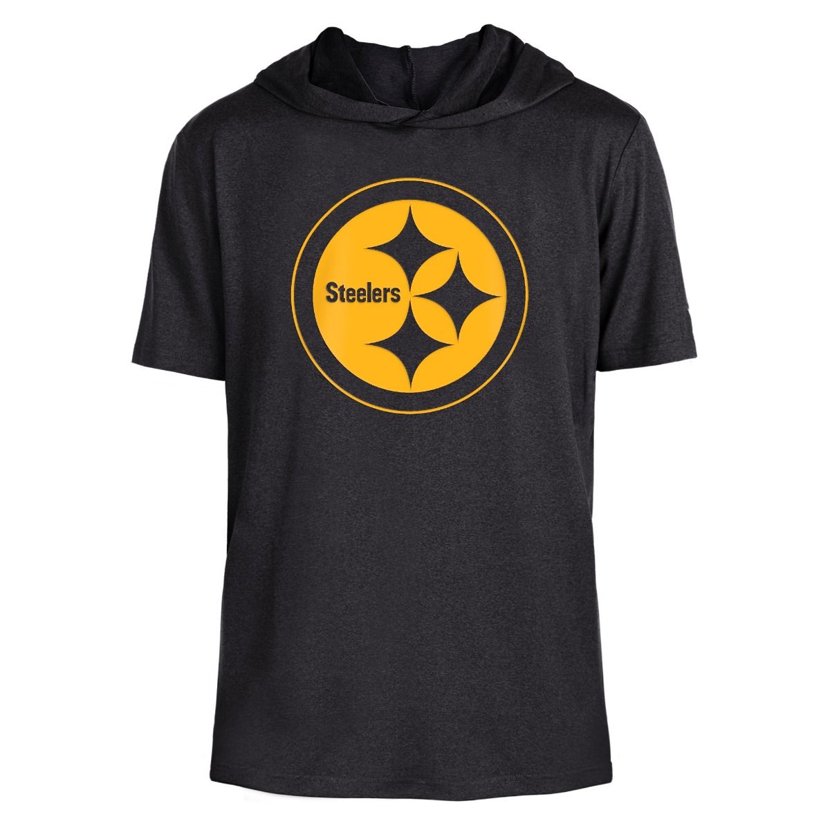 Pittsburgh Steelers Men's Color Rush Performance Short Sleeve Hooded T-Shirt 1 Pittsburgh Steelers Men's Color Rush Performance Short Sleeve Hooded T-Shirt