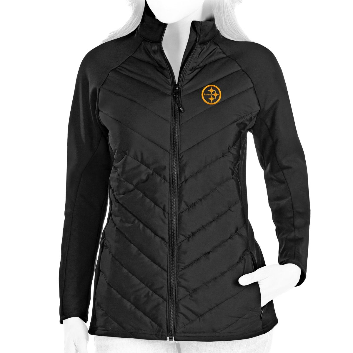 Pittsburgh Steelers Women's Antigua Color Rush Altitude Mediumweight Jacket 7 Pittsburgh Steelers Women's Antigua Color Rush Altitude Mediumweight Jacket