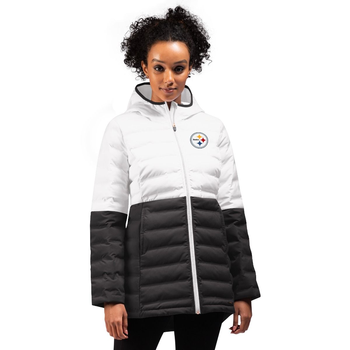 Pittsburgh Steelers Women's MSX by Michael Strahan Willow Mediumweight Quilted Parka