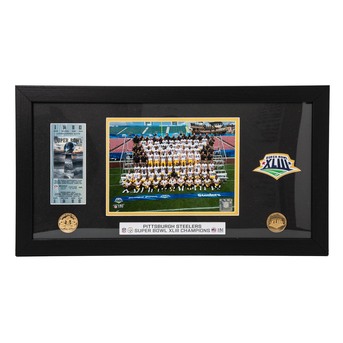 Pittsburgh Steelers Super Bowl XLIII Framed Memorabilia Collection