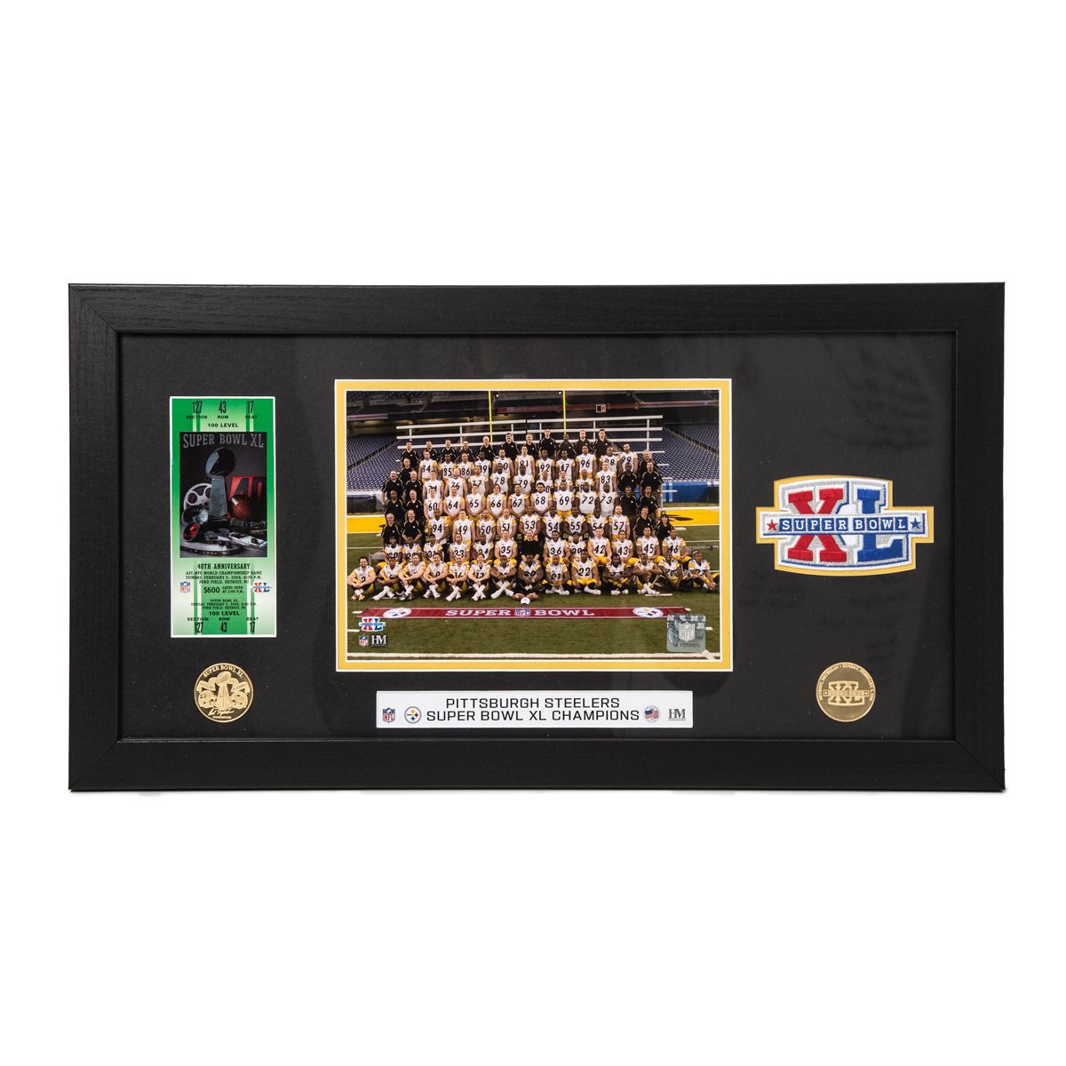 Pittsburgh Steelers Super Bowl XL Framed Memorabilia Collection