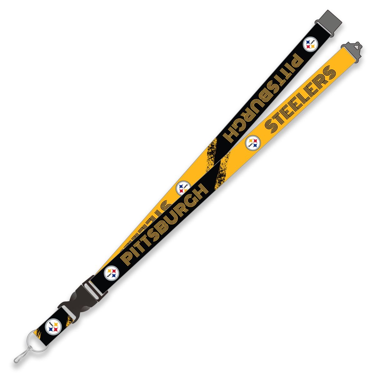 Pittsburgh Steelers Crossfade Lanyard 3 Pittsburgh Steelers Crossfade Lanyard