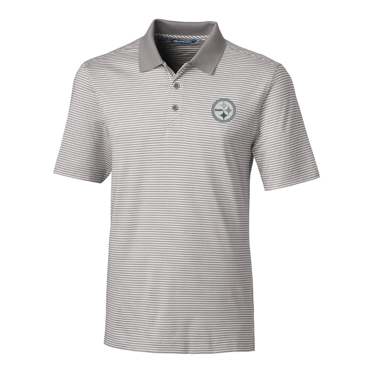 Pittsburgh Steelers Men's Cutter & Buck Forge Tonal Stripe Polo 2 Pittsburgh Steelers Men's Cutter & Buck Forge Tonal Stripe Polo