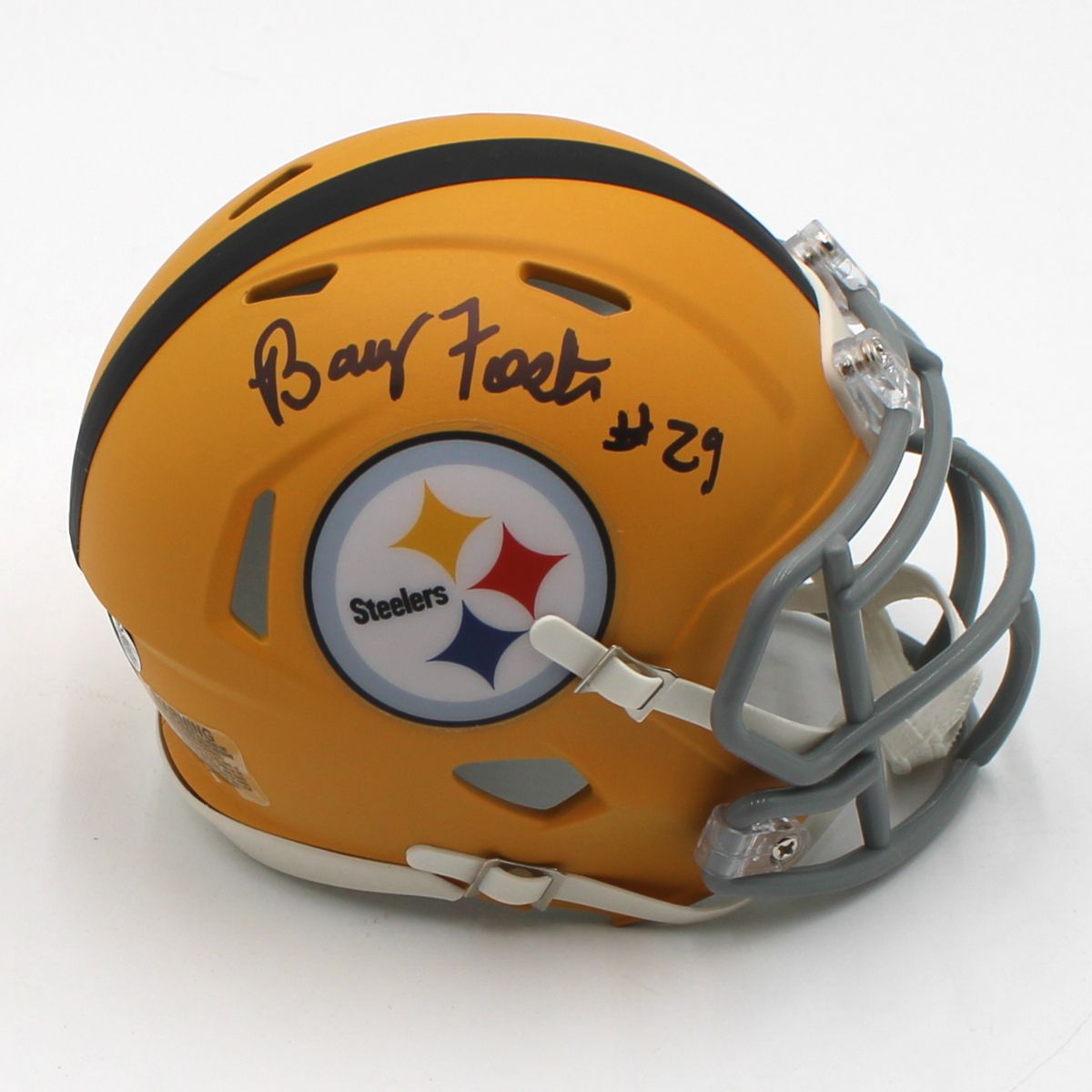 Pittsburgh Steelers #29 Barry Foster Autographed Riddell Speed 1933 Legacy Collection Mini Helmet 1 Pittsburgh Steelers #29 Barry Foster Autographed Riddell Speed 1933 Legacy Collection Mini Helmet