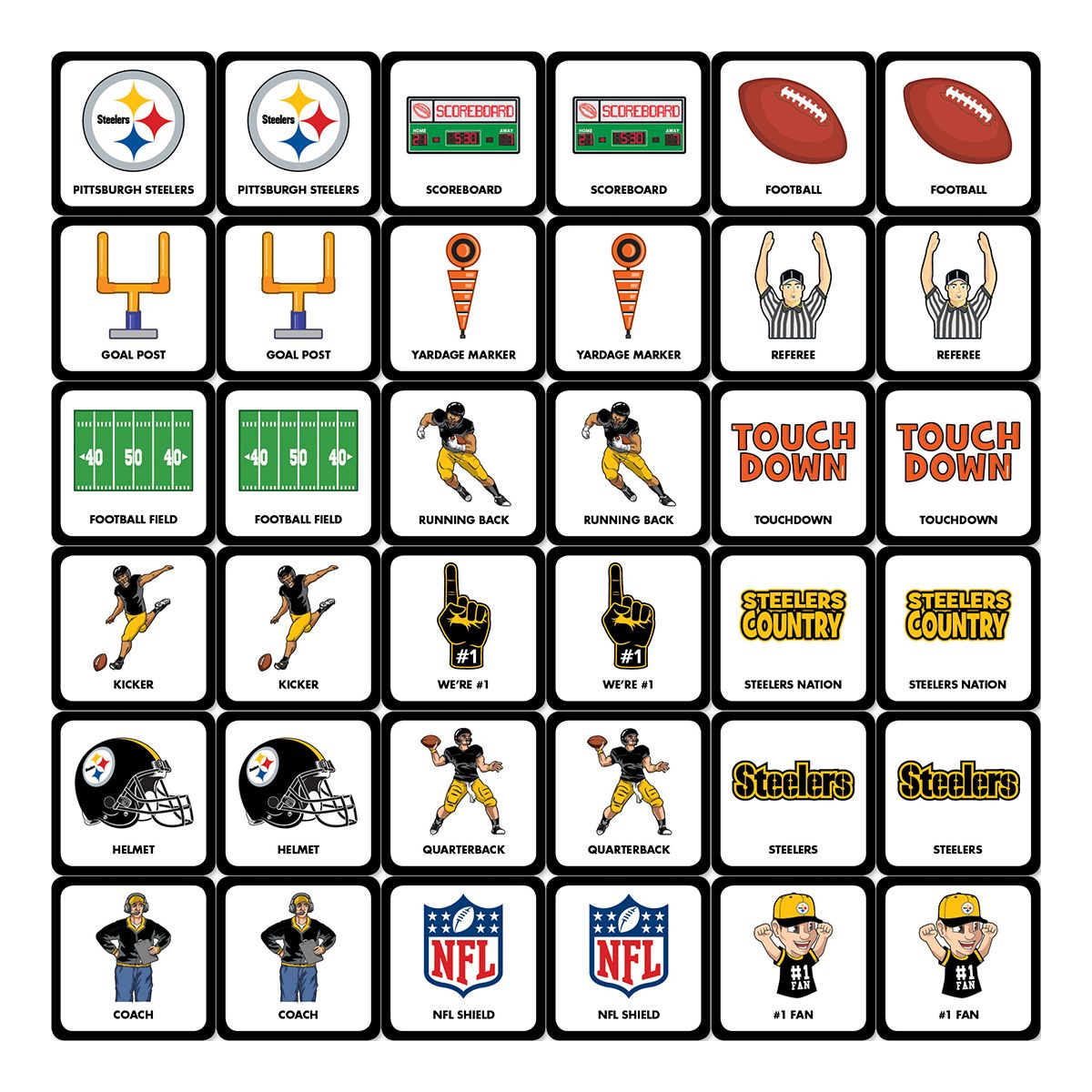 Pittsburgh Steelers Memory Game 4 Pittsburgh Steelers Memory Game