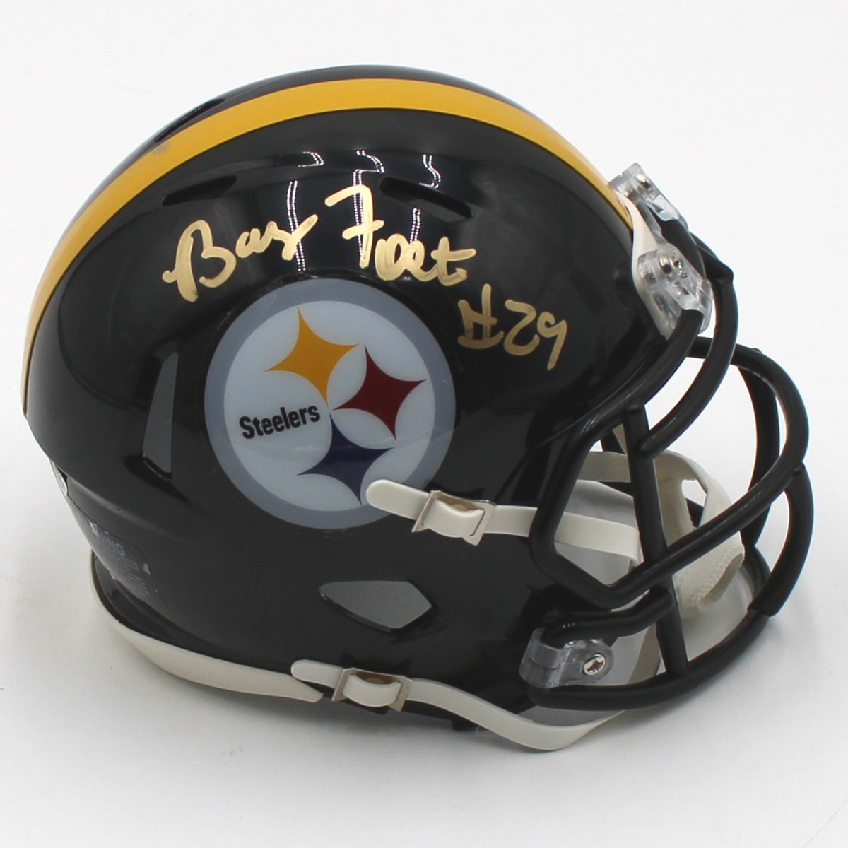 Pittsburgh Steelers #29 Barry Foster Autographed Riddell Speed Mini Helmet 2 Pittsburgh Steelers #29 Barry Foster Autographed Riddell Speed Mini Helmet