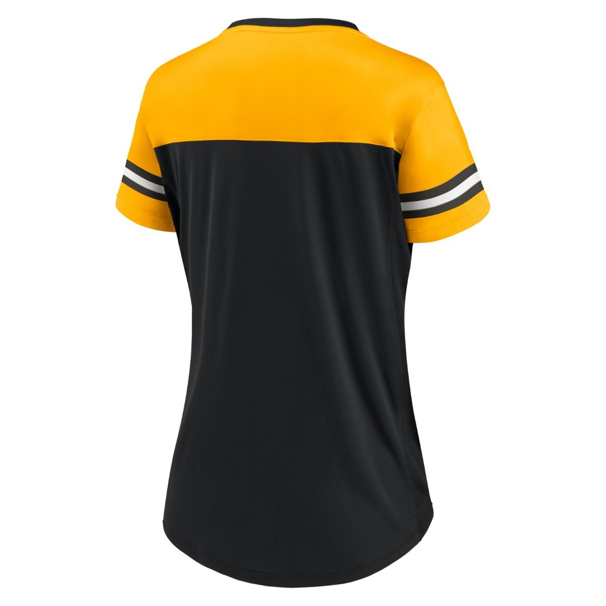 Pittsburgh Steelers Women's Athena Lace Up Short Sleeve T-Shirt 2 Pittsburgh Steelers Women's Athena Lace Up Short Sleeve T-Shirt