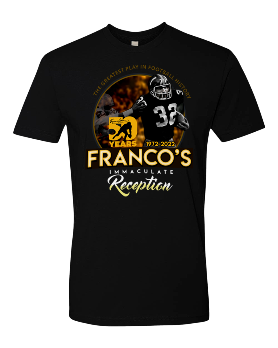 Pittsburgh Steelers Immaculate Reception Photo T-Shirt 1 Pittsburgh Steelers Immaculate Reception Photo T-Shirt
