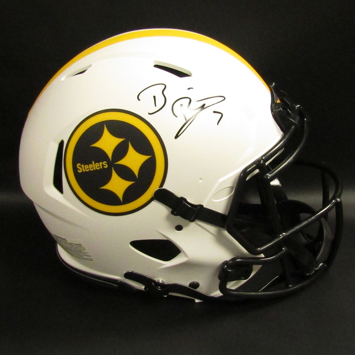 Pittsburgh Steelers #7 Ben Roethlisberger Signed Full Size Authentic Lunar Eclipse Helmet