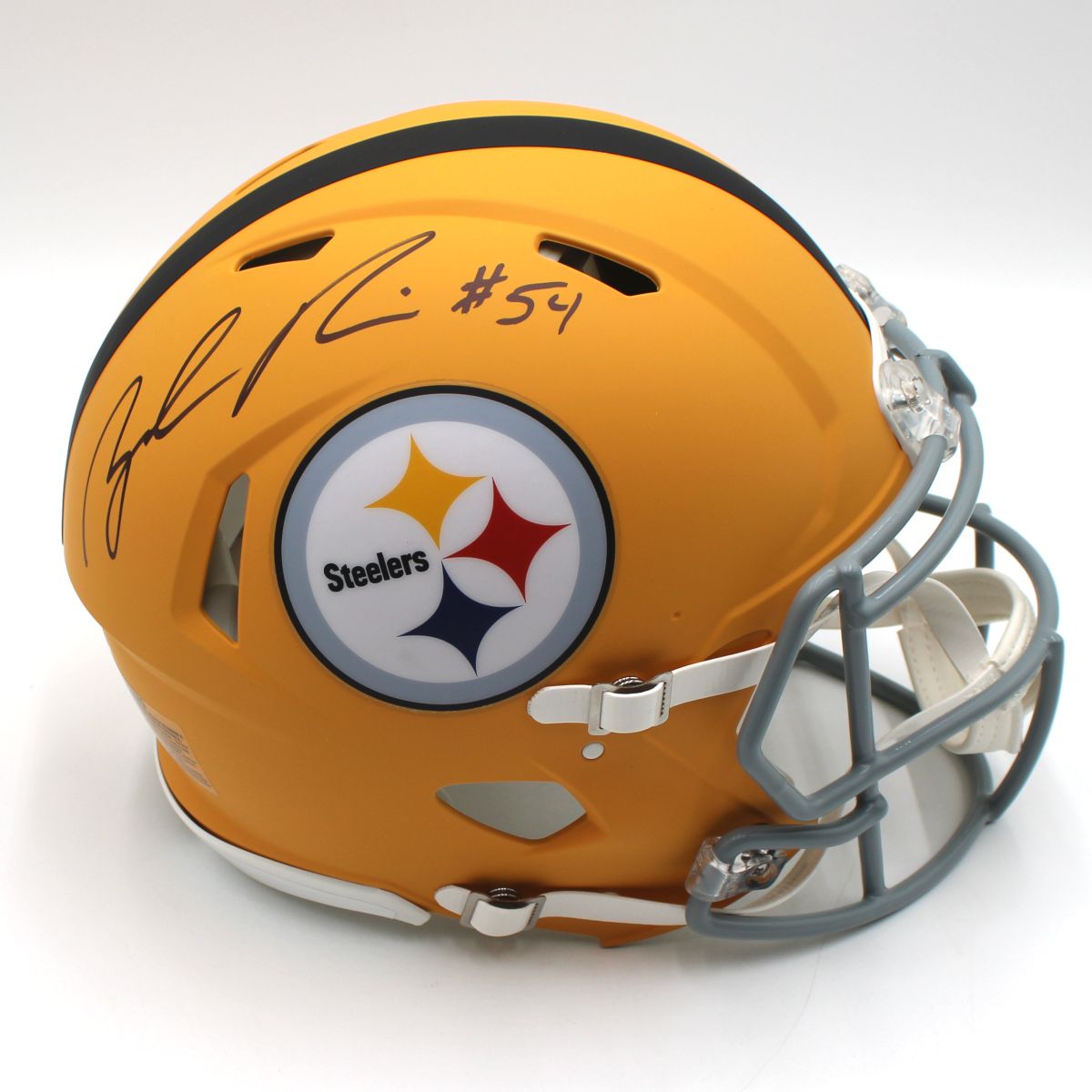Pittsburgh Steelers #54 Zach Frazier Autographed Riddell Authentic 1933 Legacy Full-Size Helmet 1 Pittsburgh Steelers #54 Zach Frazier Autographed Riddell Authentic 1933 Legacy Full-Size Helmet