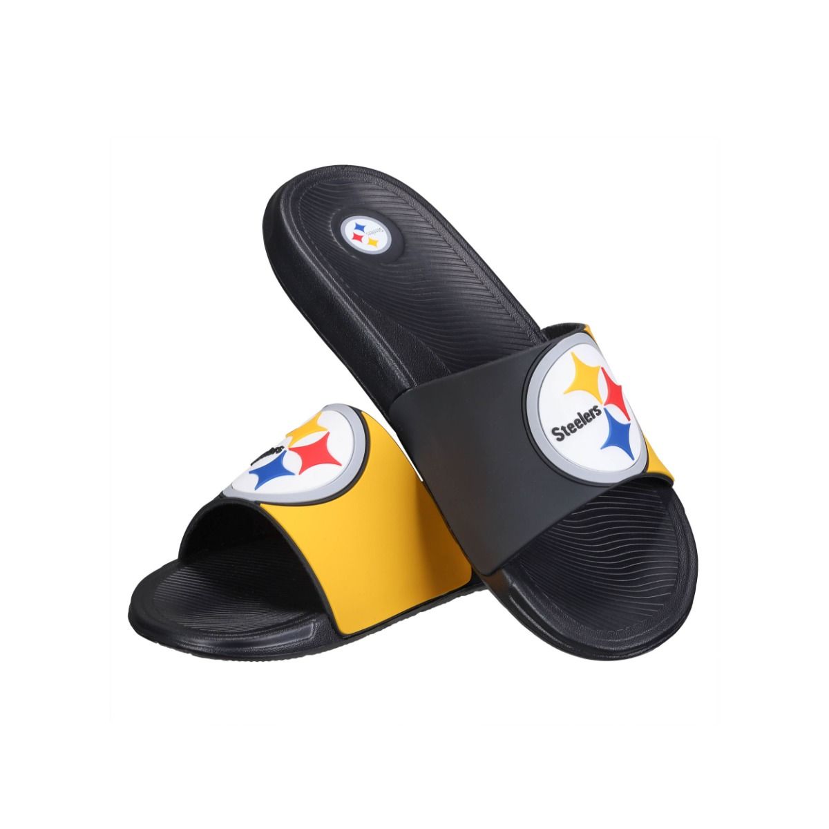 Pittsburgh Steelers Men's Raised Slides 1 Pittsburgh Steelers Men's Raised Slides