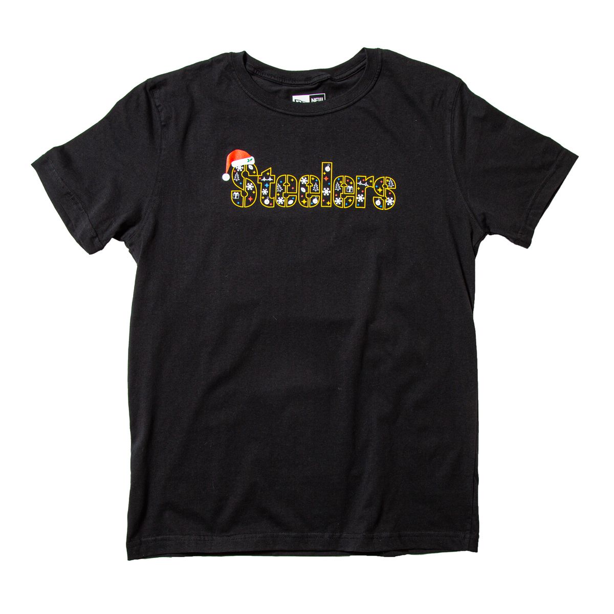 Pittsburgh Steelers Men's Holiday Wordmark Short Sleeve T-Shirt 6 Pittsburgh Steelers Men's Holiday Wordmark Short Sleeve T-Shirt