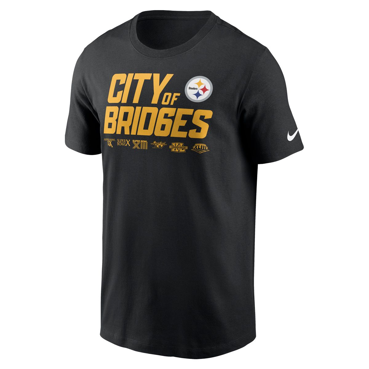 Pittsburgh Steelers Men's Nike City of Brid6es Short Sleeve T-Shirt 9 Pittsburgh Steelers Men's Nike City of Brid6es Short Sleeve T-Shirt