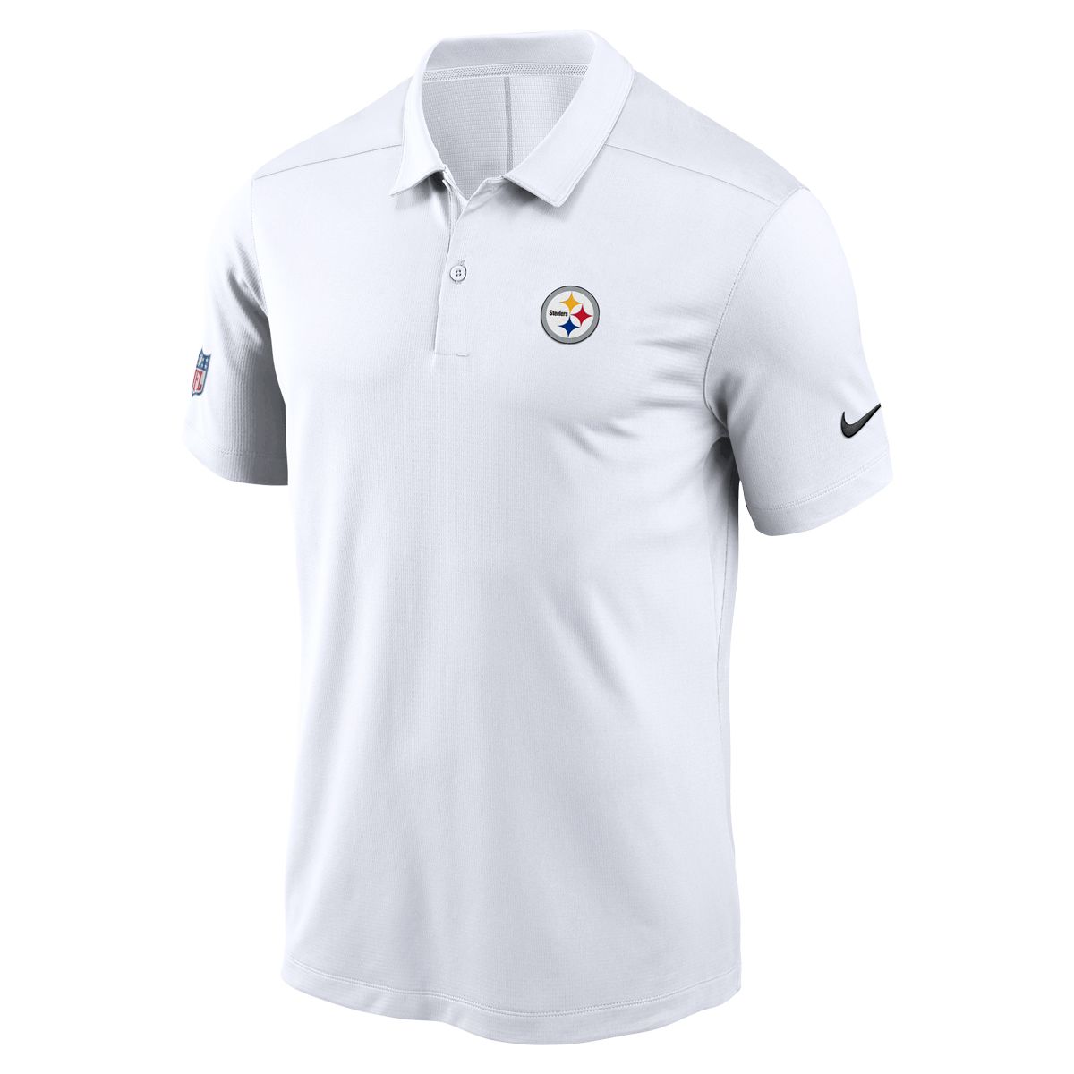 Pittsburgh Steelers Men's Nike Dri-FIT Coaches White Polo 2 Pittsburgh Steelers Men's Nike Dri-FIT Coaches White Polo