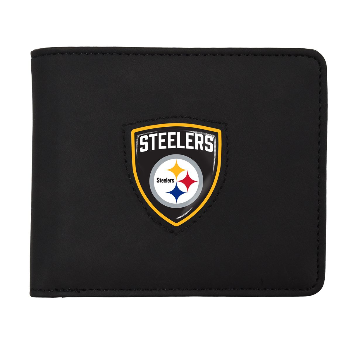 Pittsburgh Steelers Shield Black Leather Wallet 10 Pittsburgh Steelers Shield Black Leather Wallet