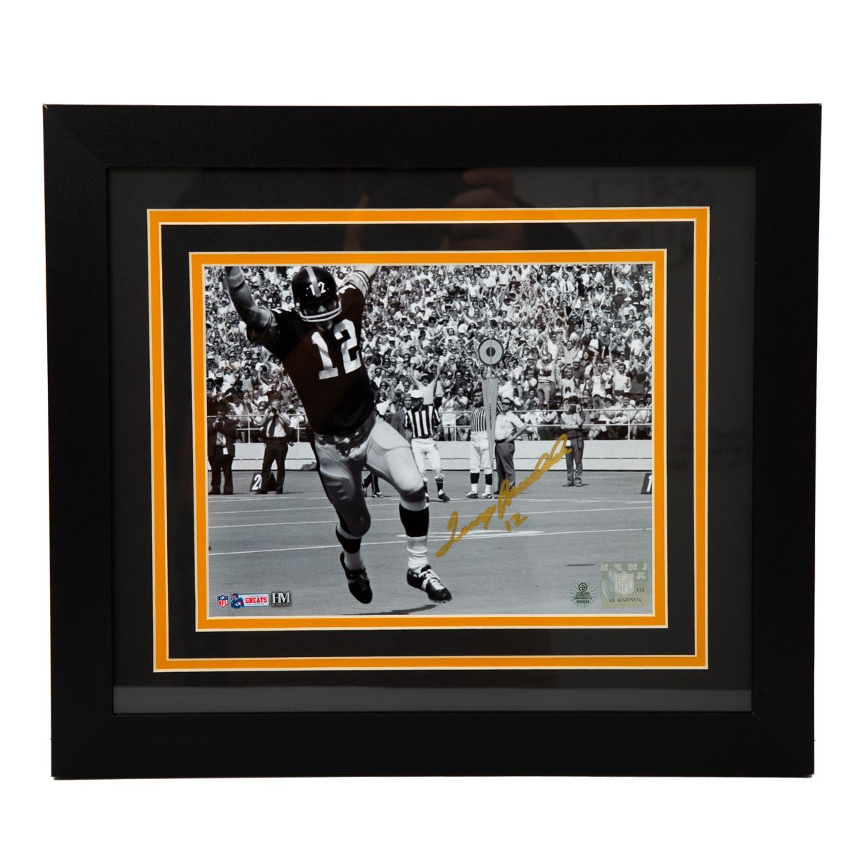 Pittsburgh Steelers #12 Terry Bradshaw Signed Framed Touchdown 8x10 Photo