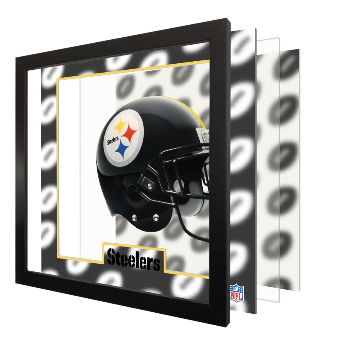 Pittsburgh Steelers 5D Layered Helmet 13x13 Framed Art 2 Pittsburgh Steelers 5D Layered Helmet 13x13 Framed Art
