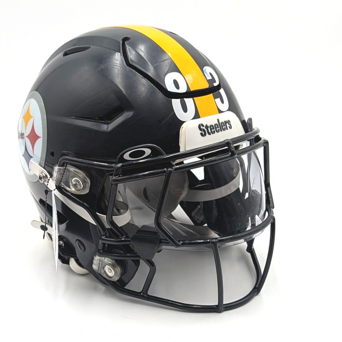 Pittsburgh Steelers #83 Connor Heyward 2025 Season Game Used Helmet 7 Pittsburgh Steelers #83 Connor Heyward 2025 Season Game Used Helmet