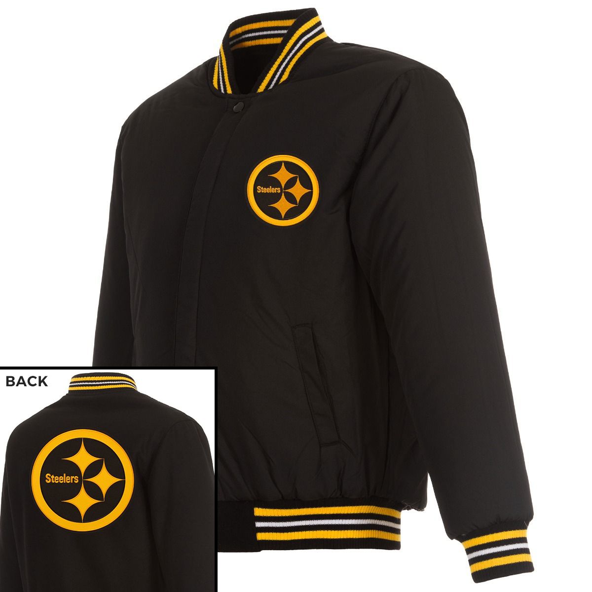 Pittsburgh Steelers Men's Color Rush Wool Heavyweight Jacket 1 Pittsburgh Steelers Men's Color Rush Wool Heavyweight Jacket