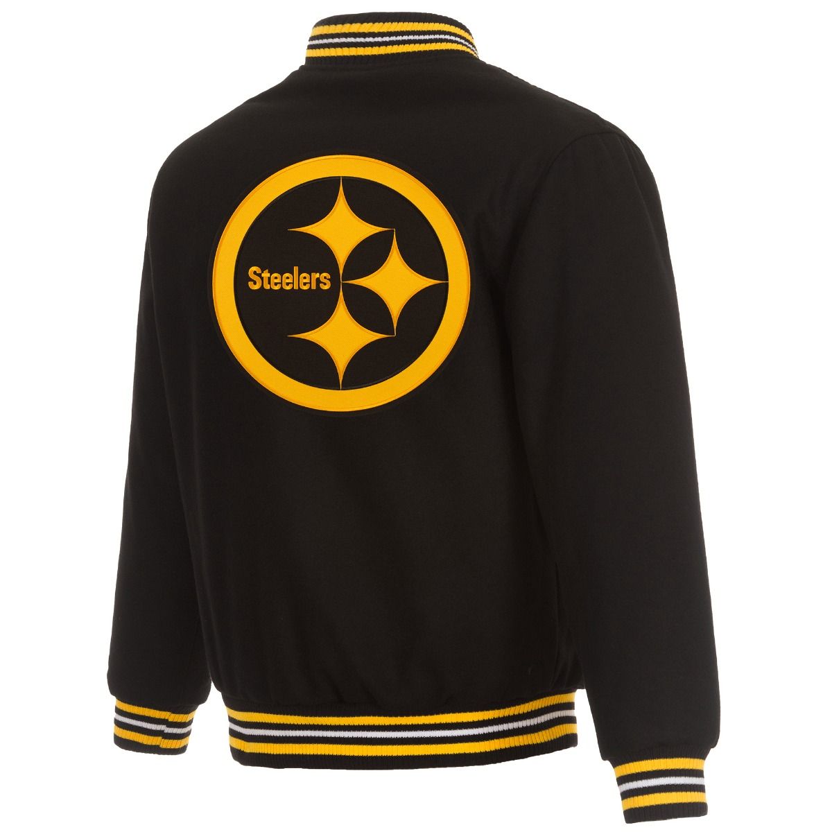 Pittsburgh Steelers Men's Color Rush Wool Heavyweight Jacket 3 Pittsburgh Steelers Men's Color Rush Wool Heavyweight Jacket