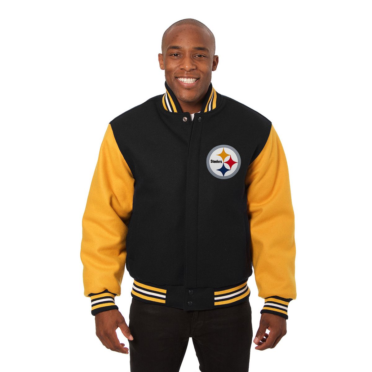 Pittsburgh Steelers Men's Two-Tone Wool Heavyweight Jacket