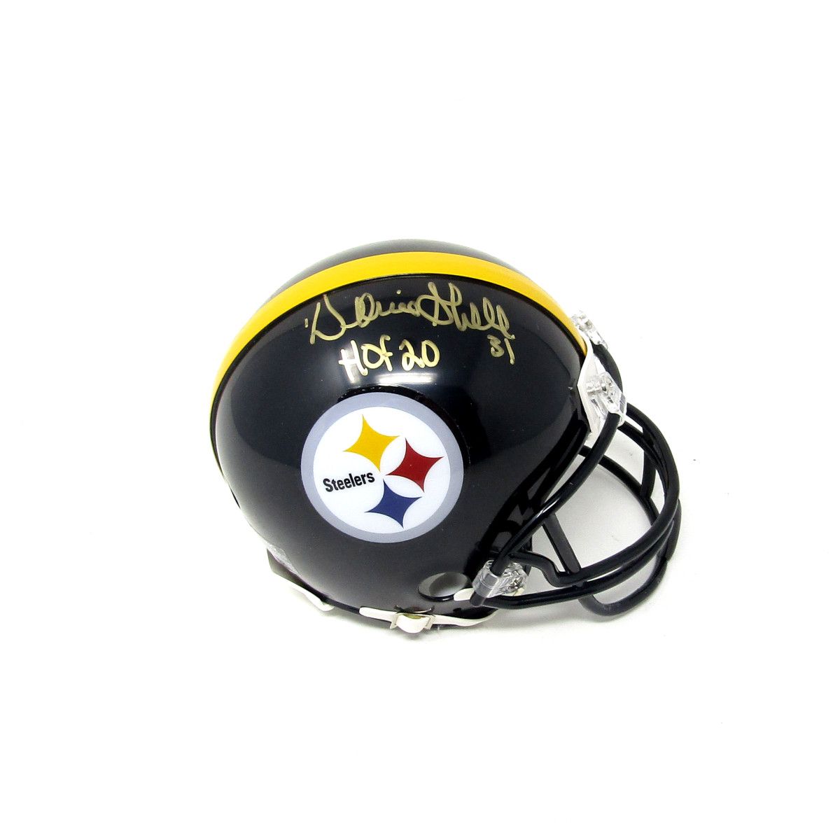 Pittsburgh Steelers #31 Donnie Shell Autographed with HOF Inscription Riddell Mini Helmet 1 Pittsburgh Steelers #31 Donnie Shell Autographed with HOF Inscription Riddell Mini Helmet