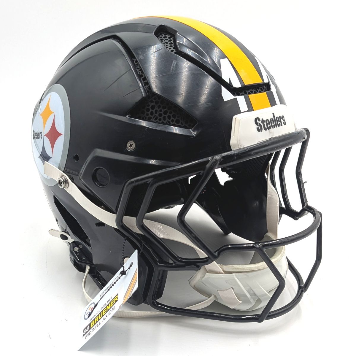 Pittsburgh Steelers #44 Carson Bruener 2025 Season Game Used Helmet 6 Pittsburgh Steelers #44 Carson Bruener 2025 Season Game Used Helmet