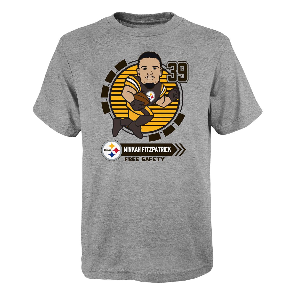 Pittsburgh Steelers Youth Fitzpatrick Gamer Short Sleeve T-Shirt 1 Pittsburgh Steelers Youth Fitzpatrick Gamer Short Sleeve T-Shirt