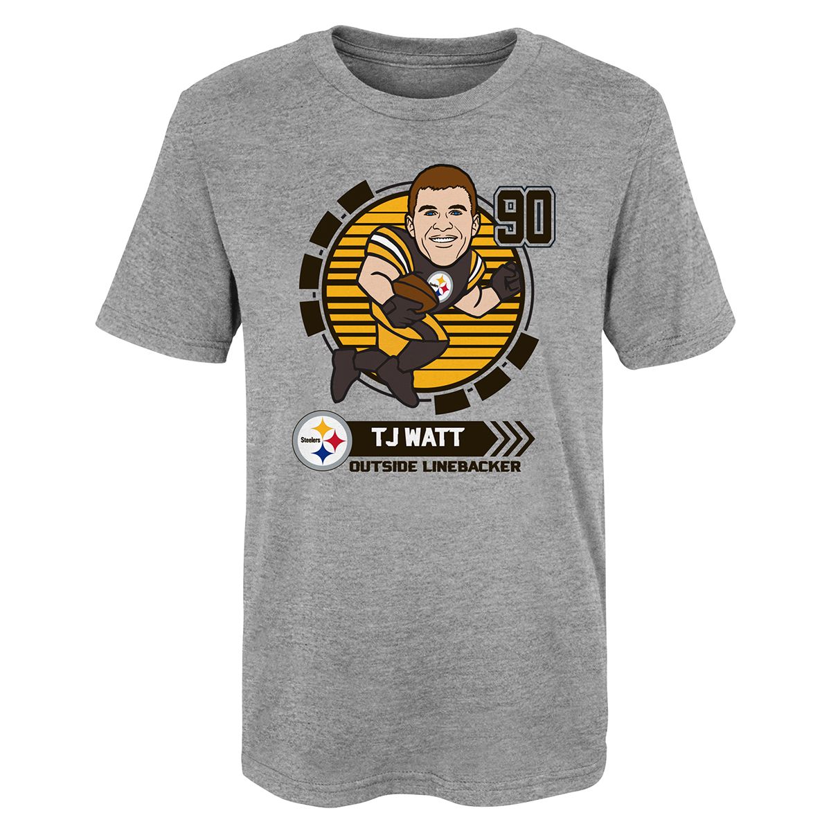 Pittsburgh Steelers Little Kid's Watt Gamer Short Sleeve T-Shirt 2 Pittsburgh Steelers Little Kid's Watt Gamer Short Sleeve T-Shirt