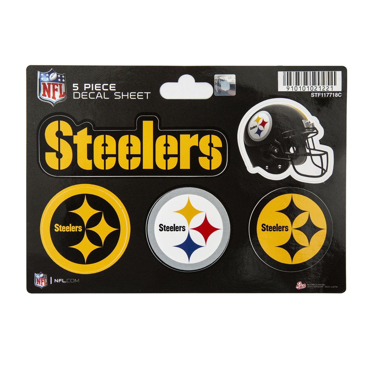 Pittsburgh Steelers 5 Piece Decal Sheet