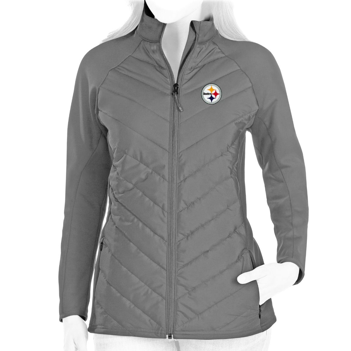 Pittsburgh Steelers Women's Antigua Altitude Mediumweight Jacket 6 Pittsburgh Steelers Women's Antigua Altitude Mediumweight Jacket