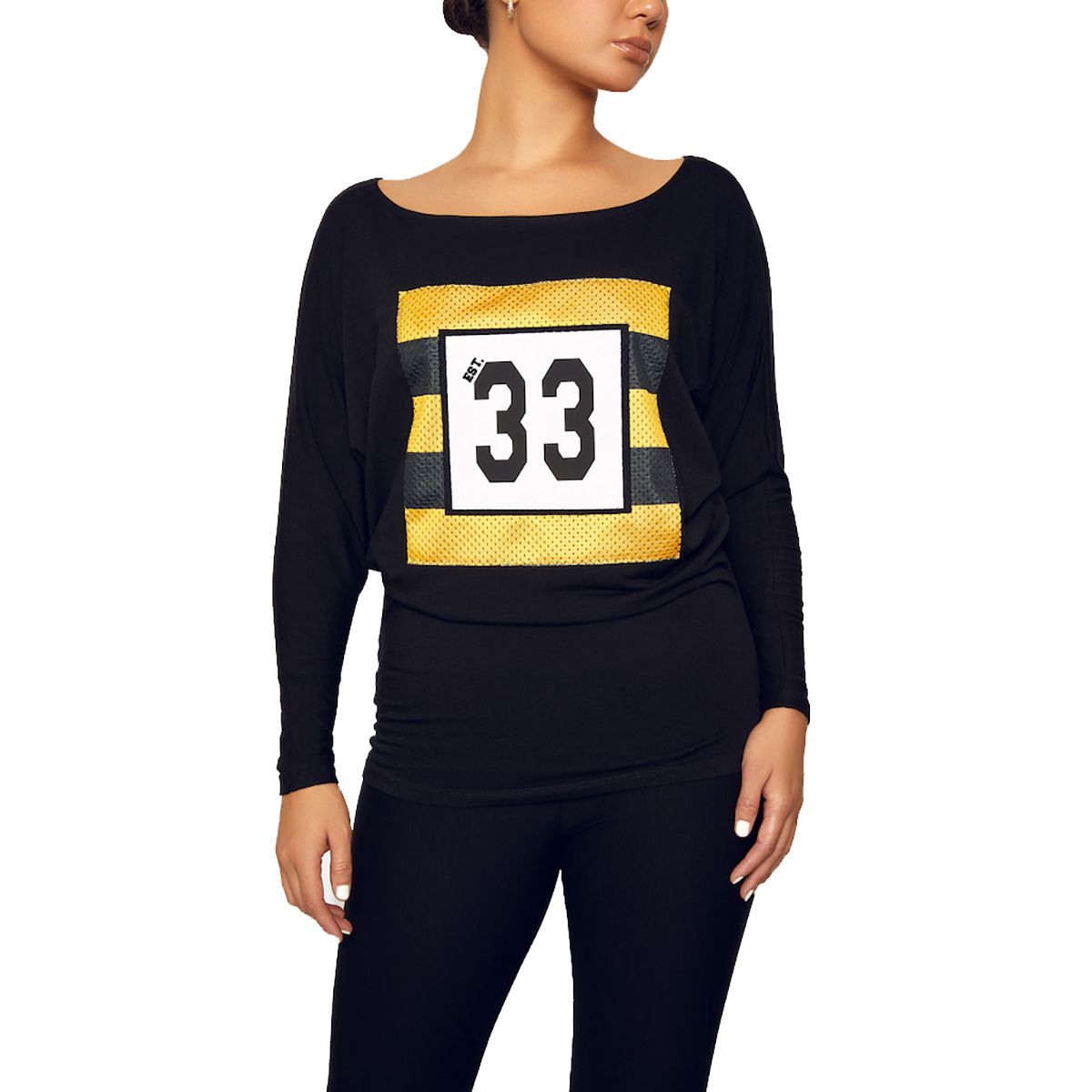 Pittsburgh Steelers Women's Kiya Tomlin Blousy T-Shirt 5 Pittsburgh Steelers Women's Kiya Tomlin Blousy T-Shirt