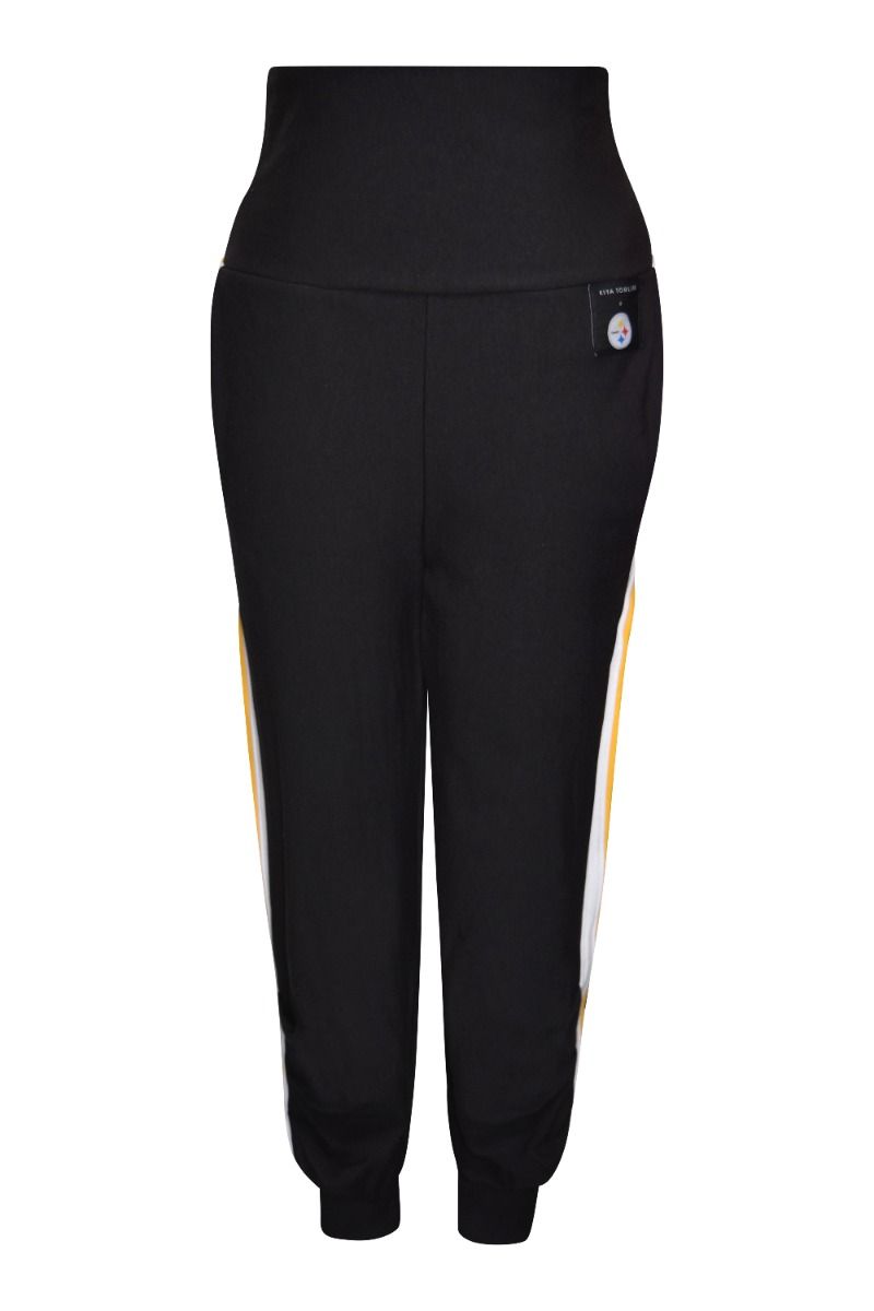 Pittsburgh Steelers Women's Kiya Tomlin Striped Jogger 1 Pittsburgh Steelers Women's Kiya Tomlin Striped Jogger