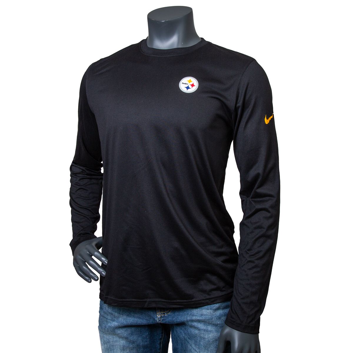 Pittsburgh Steelers Men's Exclusive Nike Legend Small Logo Long Sleeve T-Shirt 2 Pittsburgh Steelers Men's Exclusive Nike Legend Small Logo Long Sleeve T-Shirt