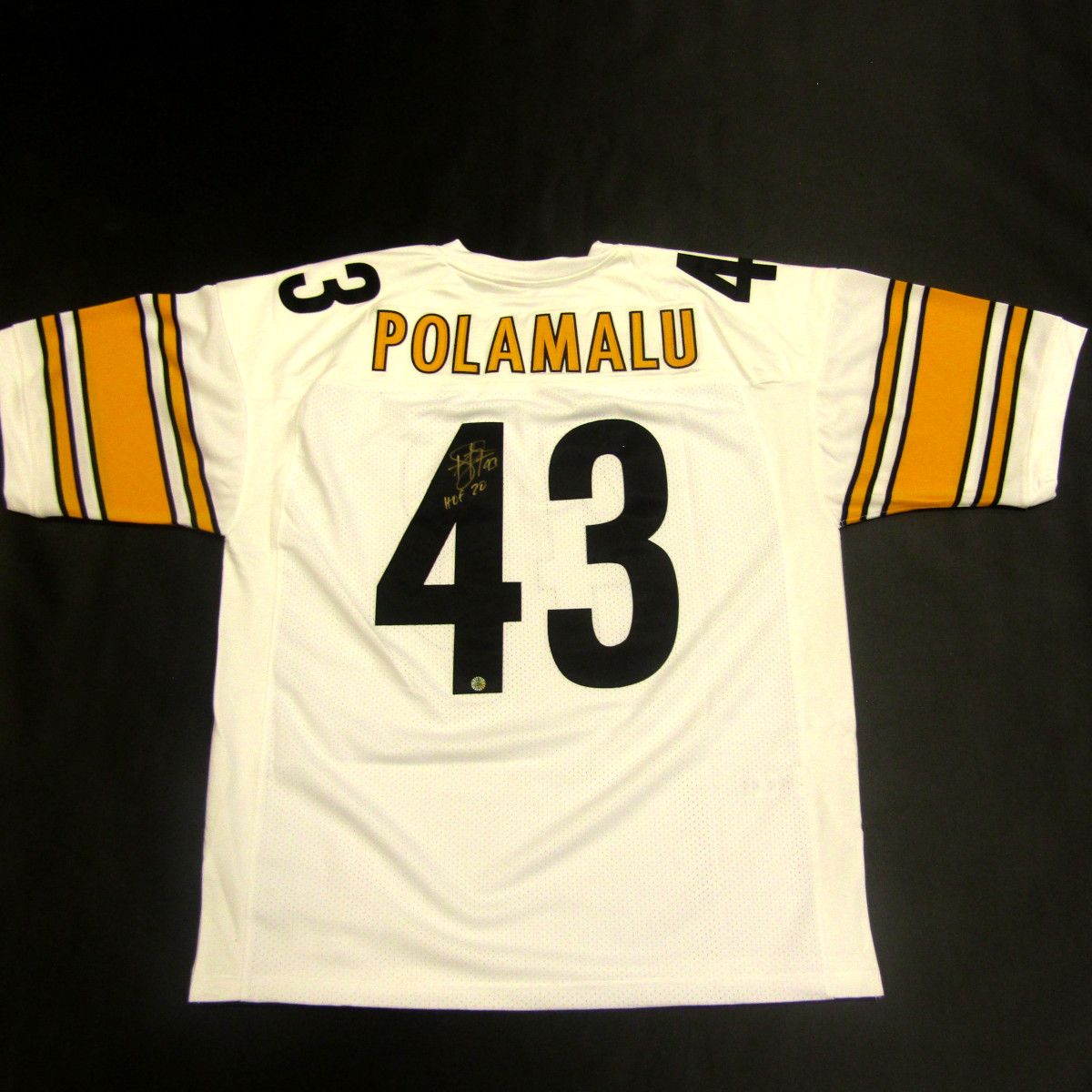 Pittsburgh Steelers #43 Troy Polamalu Autographed Mitchell & Ness Authentic Jersey 3 Pittsburgh Steelers #43 Troy Polamalu Autographed Mitchell & Ness Authentic Jersey