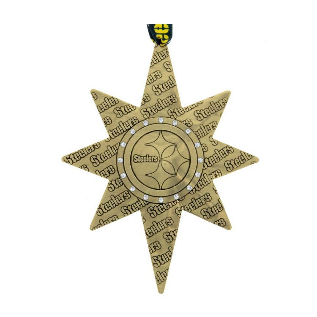 Pittsburgh Steelers Wendell August Forge 2021 Bronze Collector's Ornament w/ Swarovski Crystals