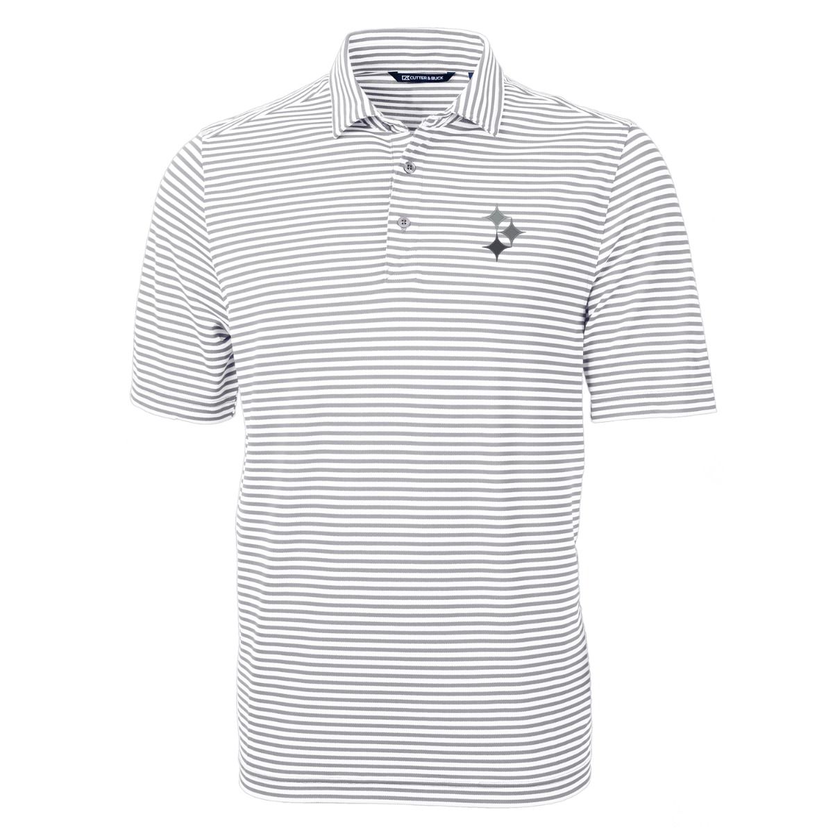 Pittsburgh Steelers Men's Cutter & Buck Virtue Eco Pique Stripe Recycled Polo