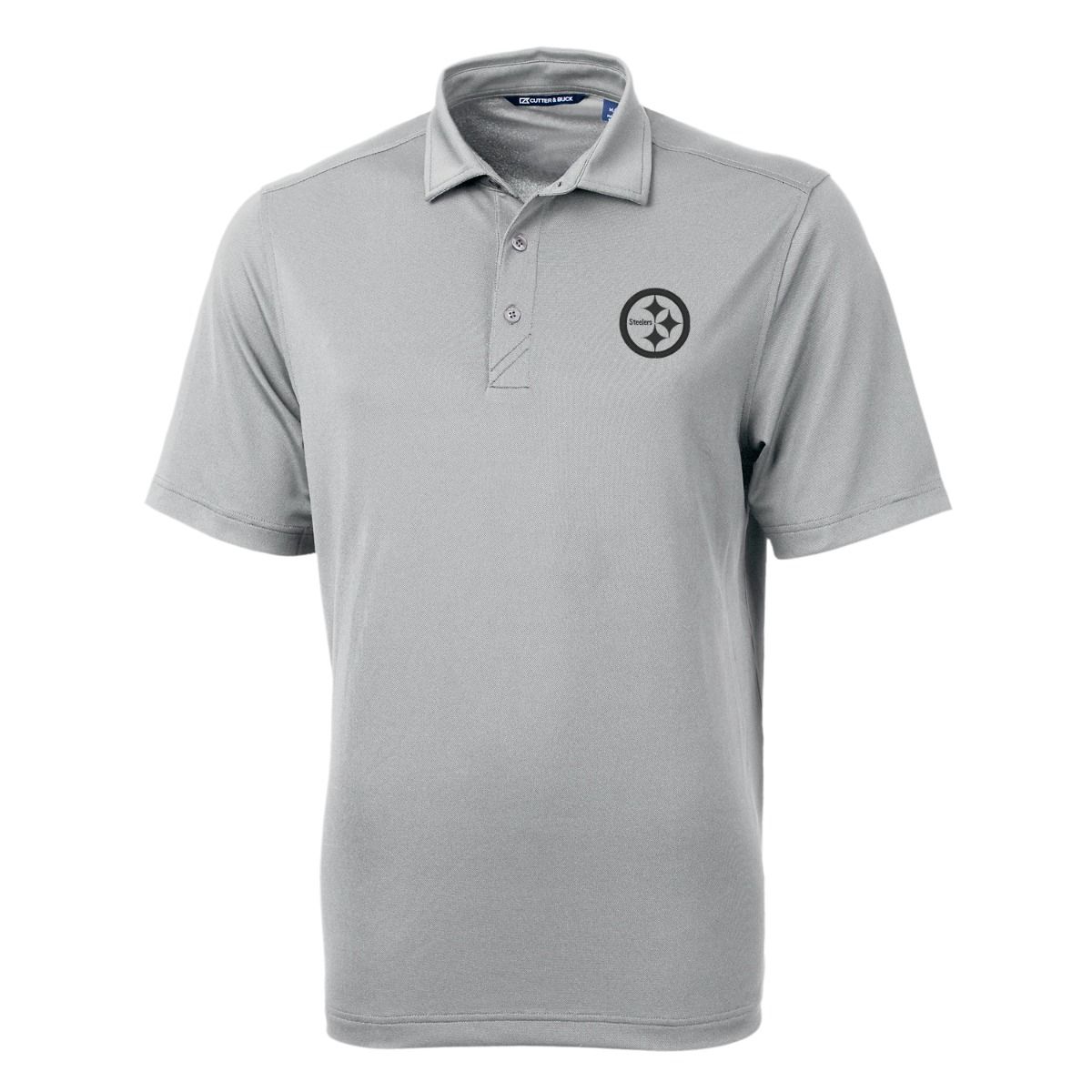 Pittsburgh Steelers Men's Cutter & Buck Virtue Eco Pique Recycled Grey Polo