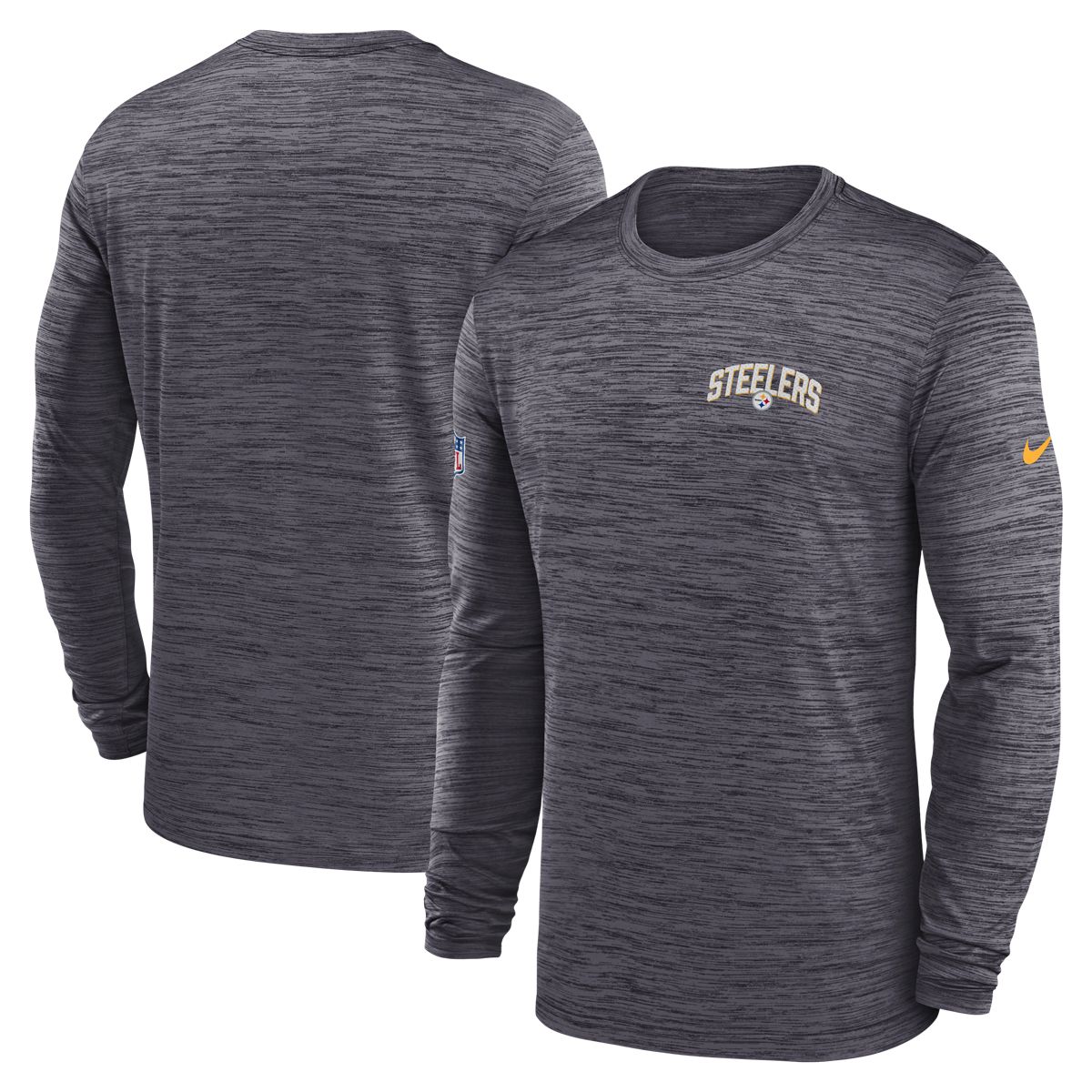 Pittsburgh Steelers Men's Nike Dri-FIT Velocity Sideline Long Sleeve T-Shirt 3 Pittsburgh Steelers Men's Nike Dri-FIT Velocity Sideline Long Sleeve T-Shirt