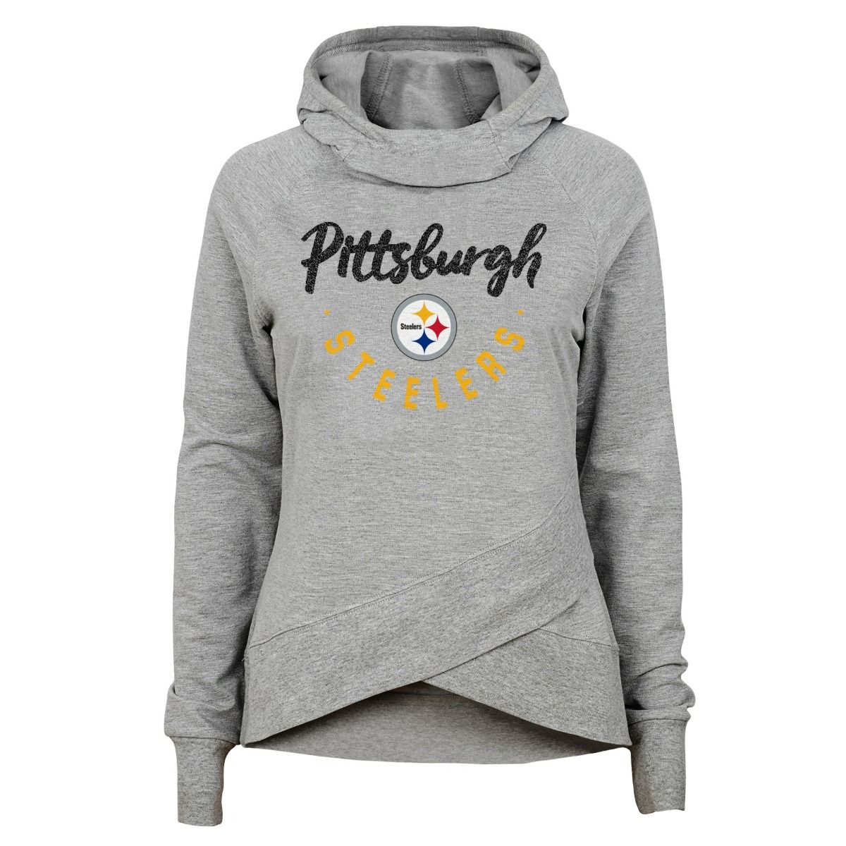 Pittsburgh Steelers Girl's Charge Funnel Neck Fleece Hoodie