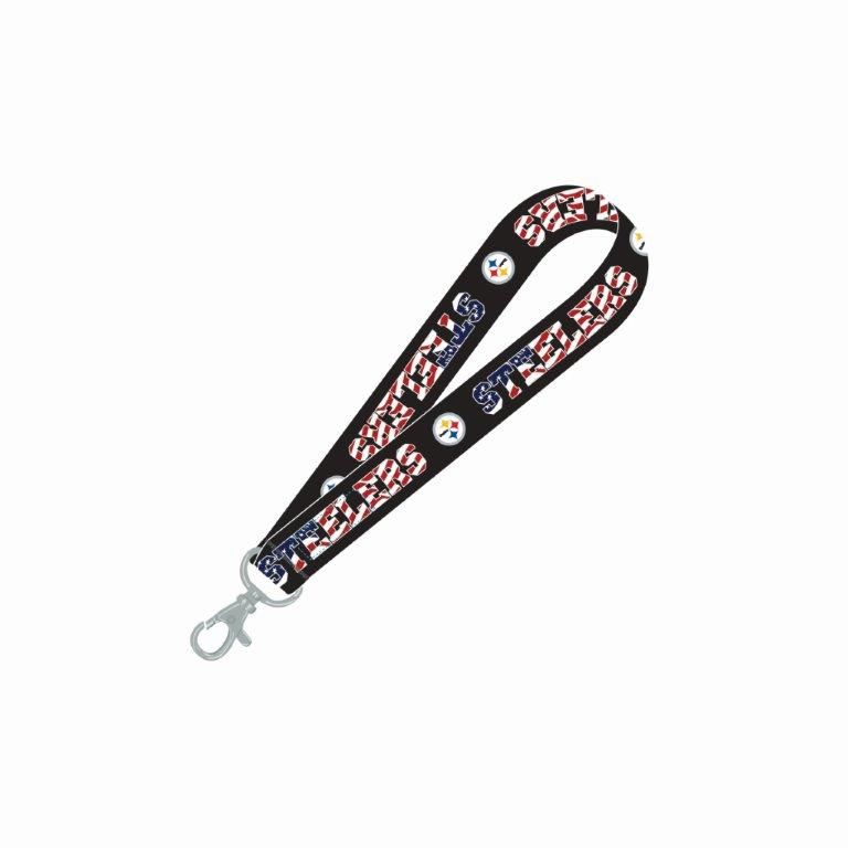 Pittsburgh Steelers Patriotic Stars & Stripes Wristlet Keychain