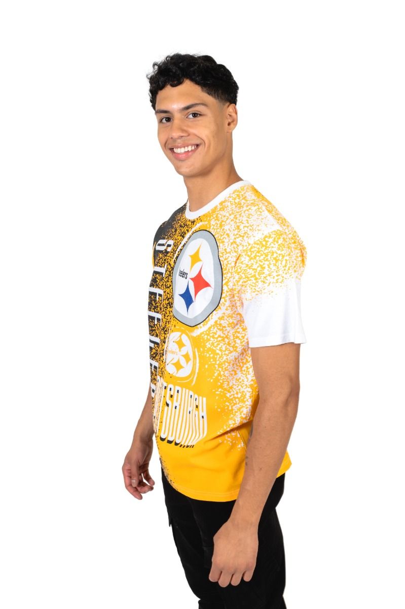 Pittsburgh Steelers Men's Icer Stacked Short Sleeve T-Shirt
