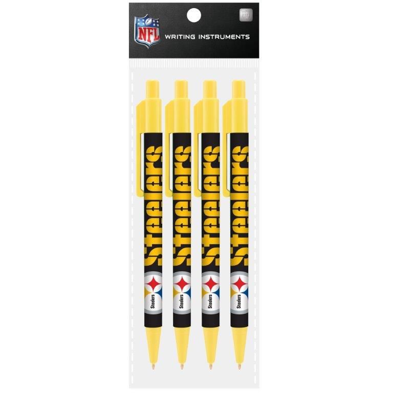 Pittsburgh Steelers Cool Color Pens - 4 pack