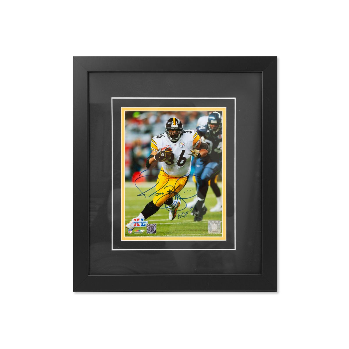 Pittsburgh Steelers #36 Jerome Bettis Run Signed Framed 8x10 Photo
