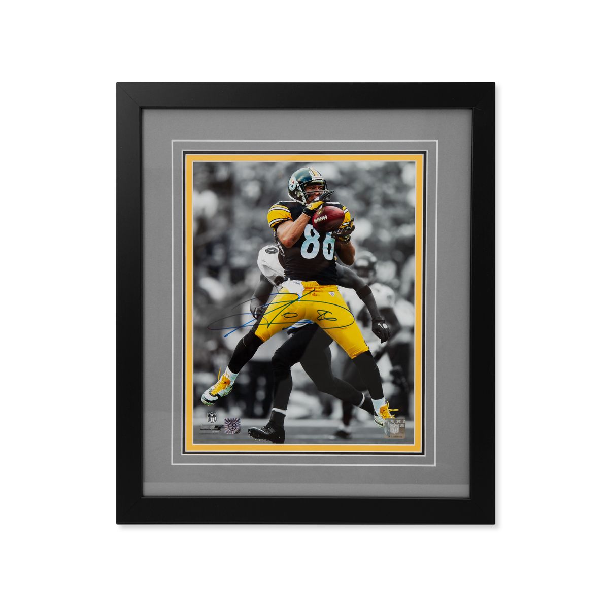 Pittsburgh Steelers #86 Hines Ward Catch Signed Framed 11x14 Photo 1 Pittsburgh Steelers #86 Hines Ward Catch Signed Framed 11x14 Photo