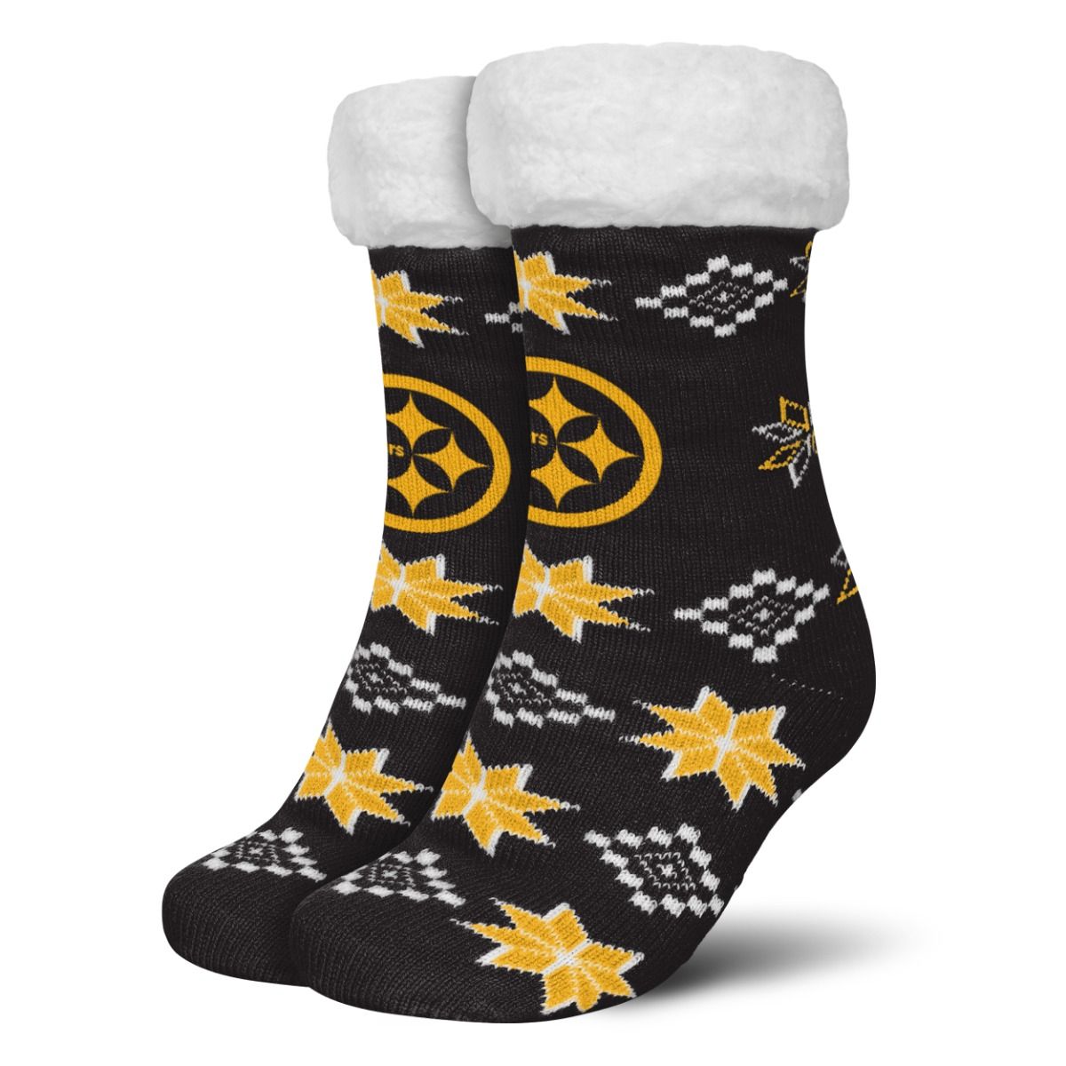 Pittsburgh Steelers Youth Ugly Sweater Footy Slipper Socks