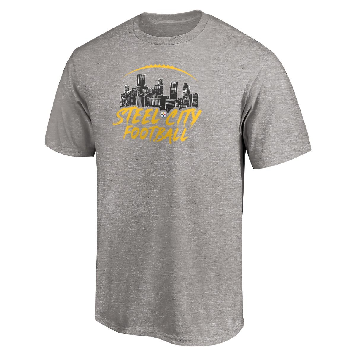 Pittsburgh Steelers Men's Steel City Football Skyline Short Sleeve T-Shirt