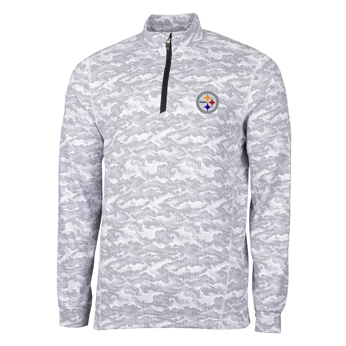 Pittsburgh Steelers Men's Cutter & Buck Traverse Camo 1/2 Zip
