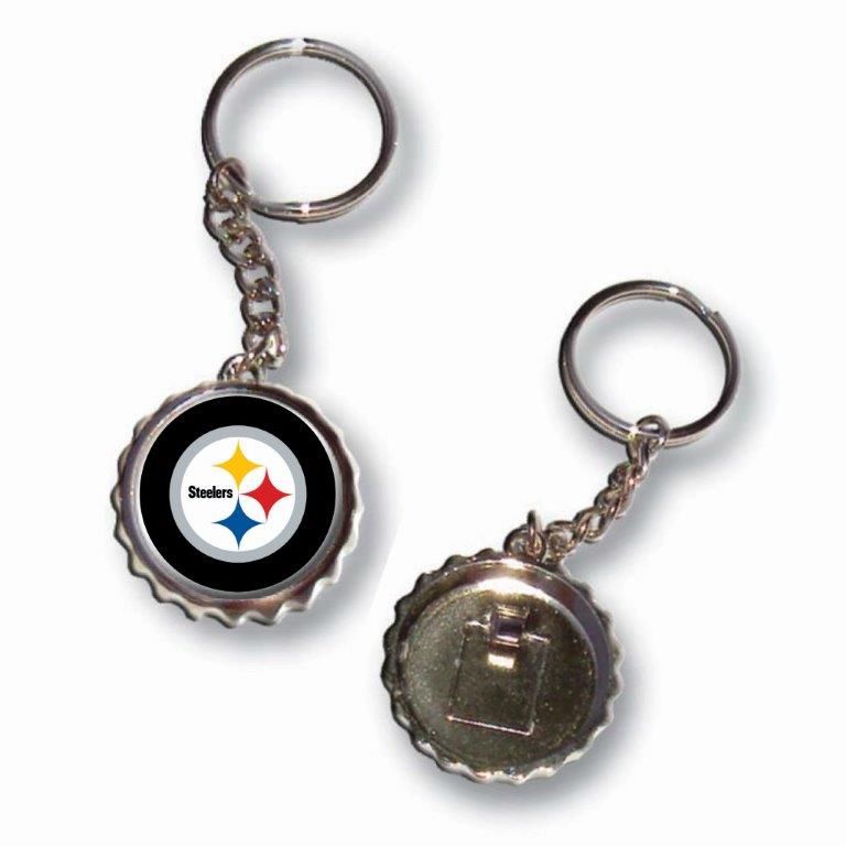 Pittsburgh Steelers Bottle Cap Opener Keychain 3 Pittsburgh Steelers Bottle Cap Opener Keychain