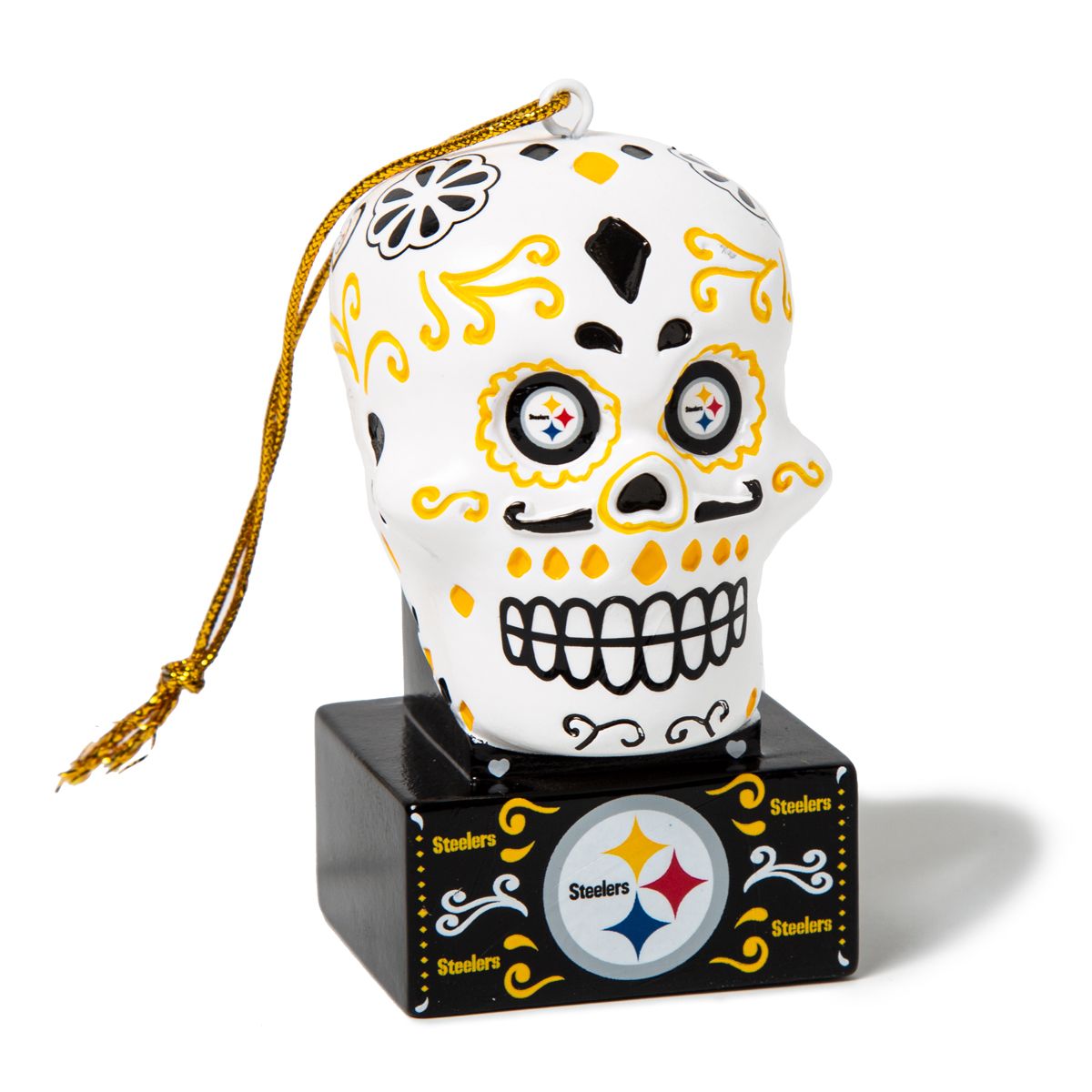 Pittsburgh Steelers Sugar Skull Statue Ornament